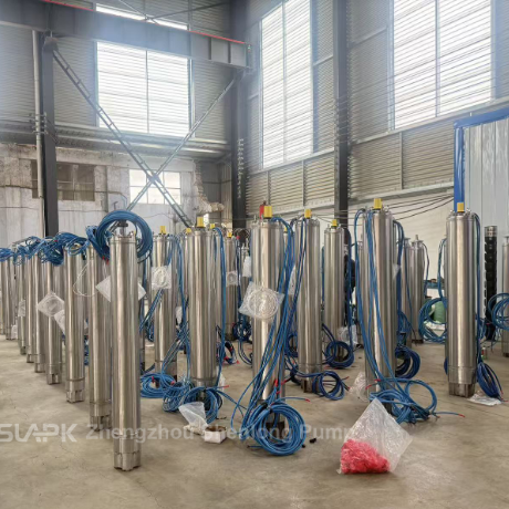Pompa do studni głębokich ze stali nierdzewnej z silnikiem o mocy 90 kW i przepływem 140 m3/h do przesyłu wody o dużej pojemności