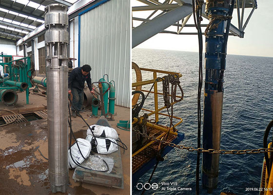 Wodę morską, głębokie studnie, pompa zanurzająca 75kw 100hp SS316L Materiał 60m Głowa