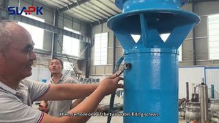 Film przedstawiający drenaż pompy przepływowej osiowej